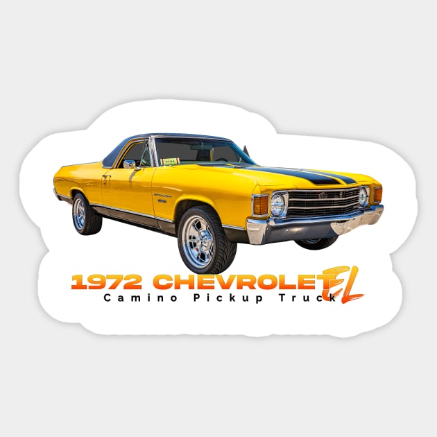 1972 Chevrolet El Camino Pickup Truck Sticker by Gestalt Imagery